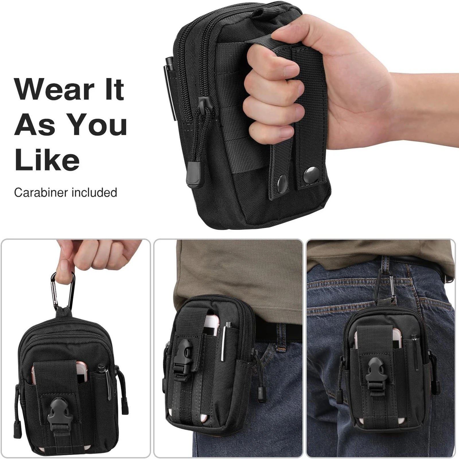 Riñonera táctica MOLLE para cinturón – Outdoor y camping - imagen 5