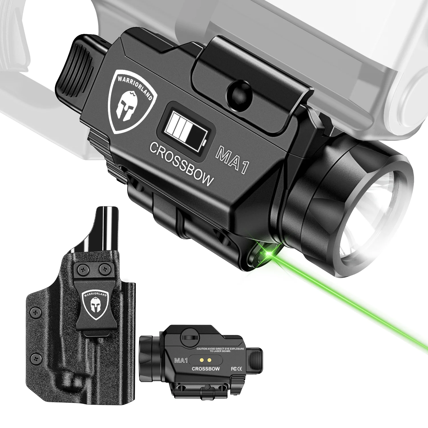 Luz táctica LED universal para fundas KYDEX Glock: blanco y verde - imagen 2