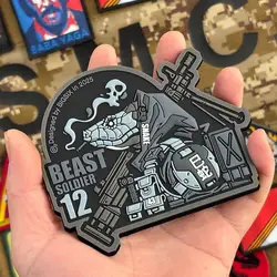 Parche táctico 3D PVC serpiente zodiaco – Insignia para bolsas y ropa