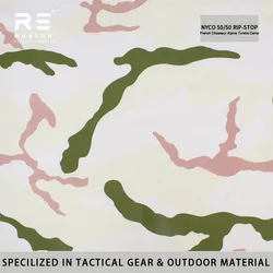 Tela táctica Ripstop NYCO camuflaje Chasseur nieve