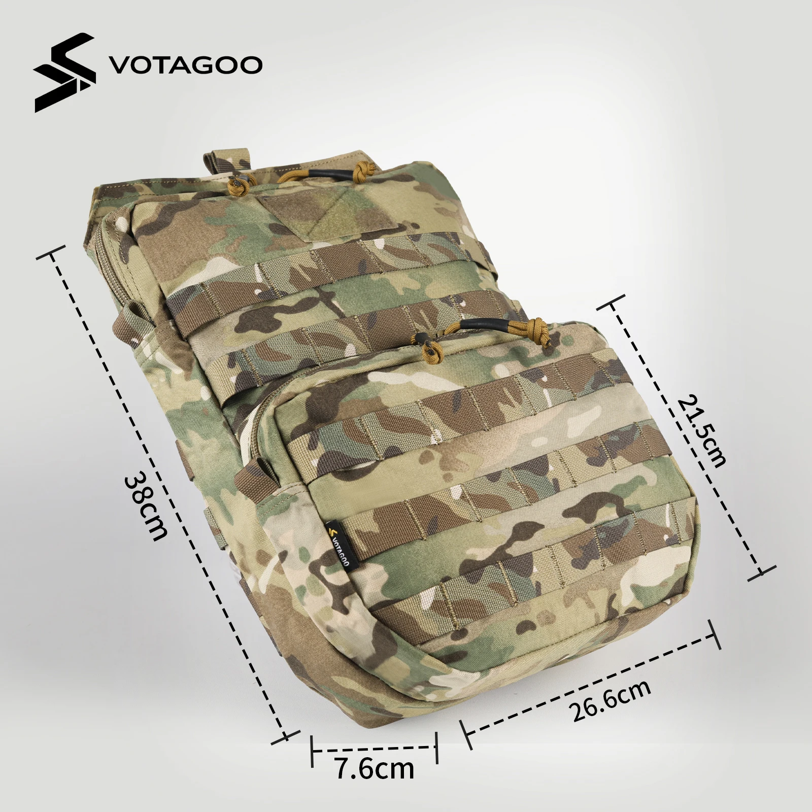Saco de hidratación táctico VOTAGOO MOLLE para chaleco y mochila - imagen 4