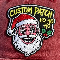 Parche bordado termoadhesivo de Papá Noel psicodélico