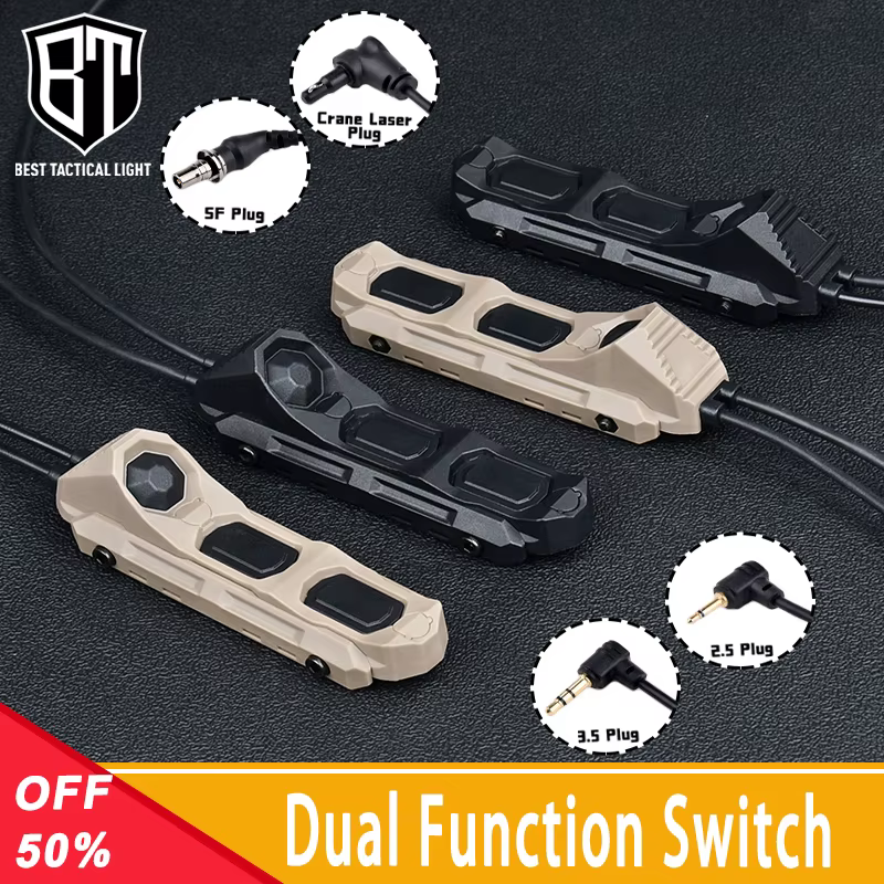 WADSN AXON control remoto táctico por cable interruptor dual
