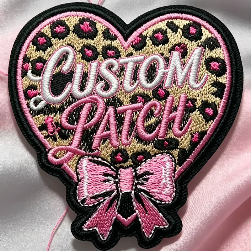 Parche bordado personalizado de corazón retro Y2K termoadhesivo - imagen 4