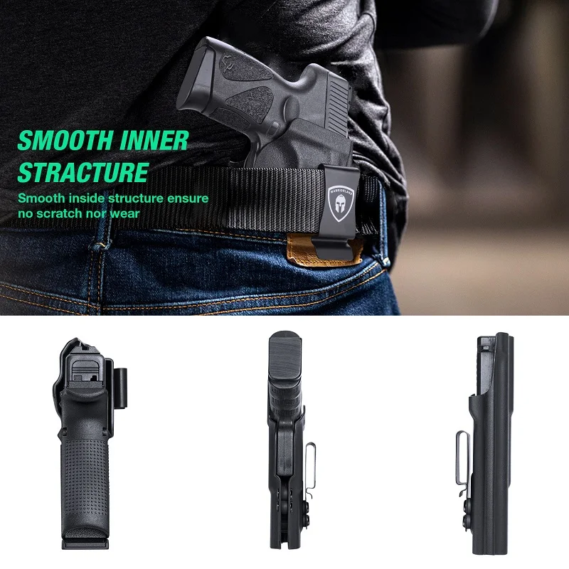 Funda Kydex IWB Glock 19 Sig P365 mano derecha con clip de cinturón - imagen 5