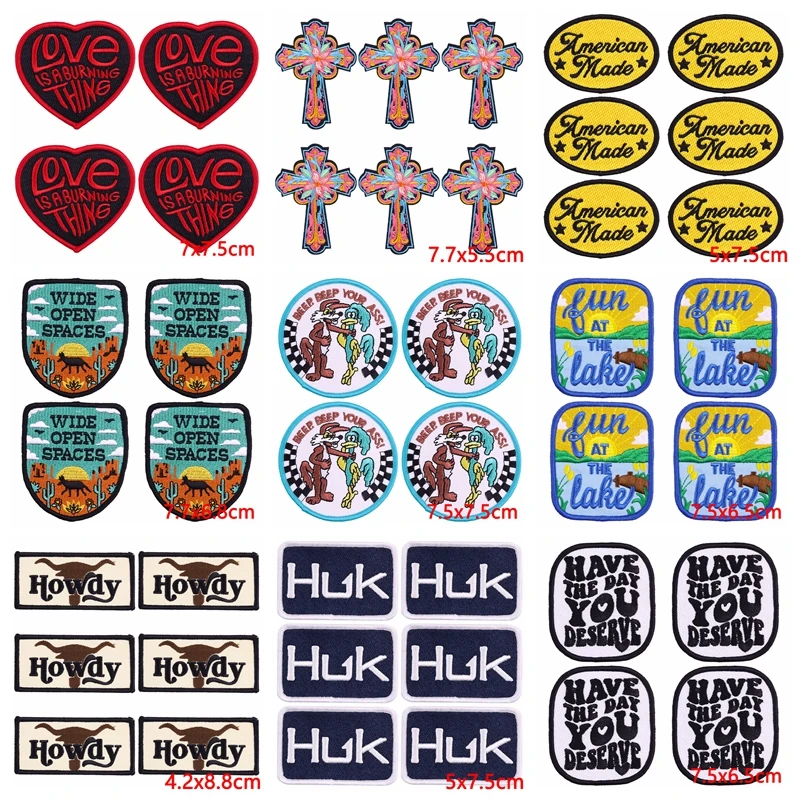 Parche termoadhesivo bordado letras para chaquetas y mochilas - imagen 4