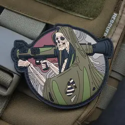 Parche táctico PVC Grim Reaper adhesivo mochila equipamiento