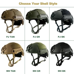 Casco táctico FAST de ABS con funda, Airsoft y paintball