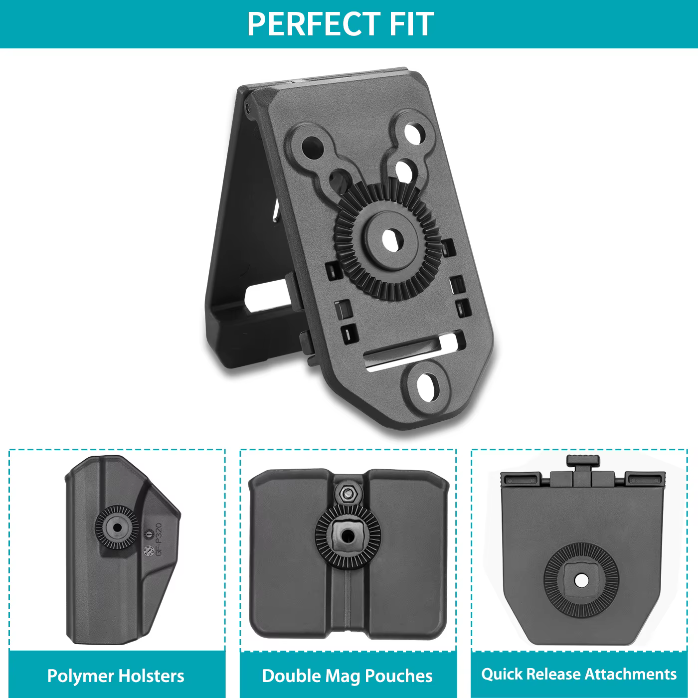 Funda táctica de cinturón de polímero 360° con clip - imagen 5