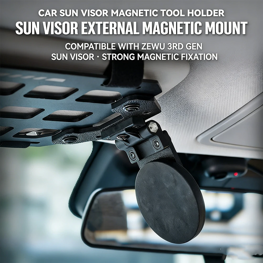 Soporte táctico magnético para visera solar con clip ajustable - imagen 4
