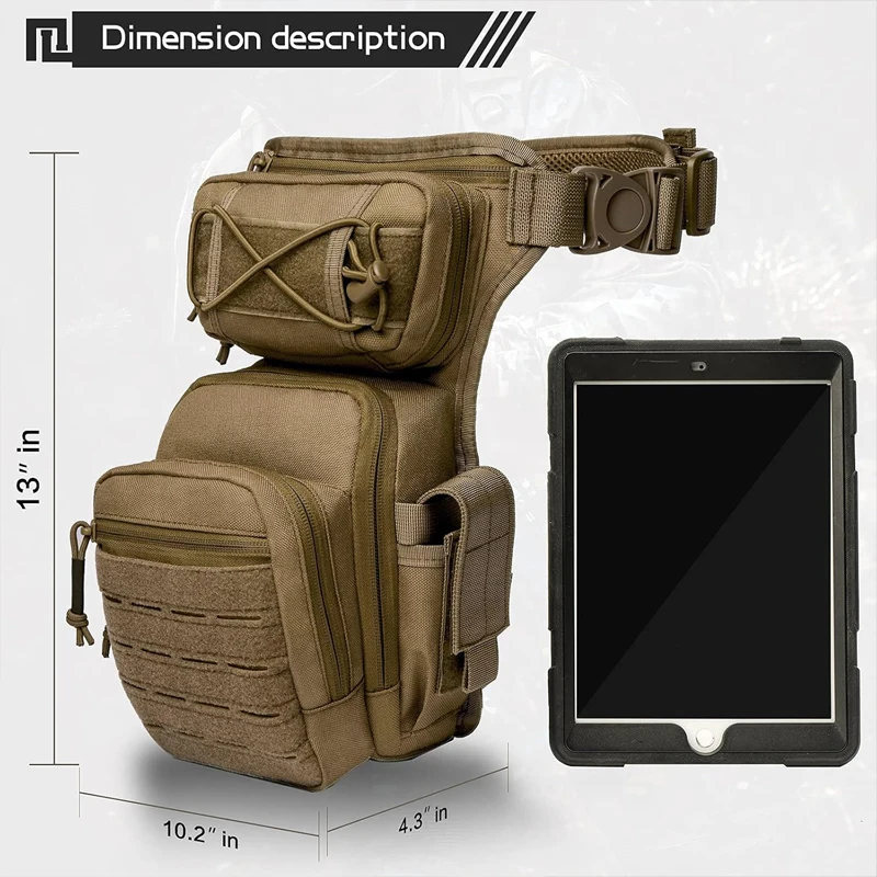 VOTAGOO Bolsa táctica de pierna para muslo unisex, senderismo - imagen 2