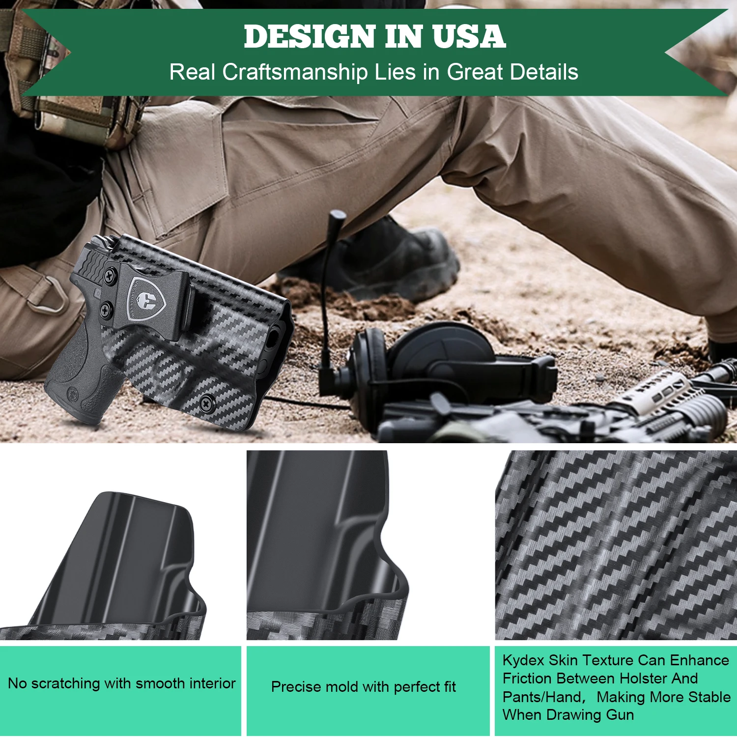Funda IWB Kydex para Ruger LC9 – Transporte oculto mano derecha - imagen 5