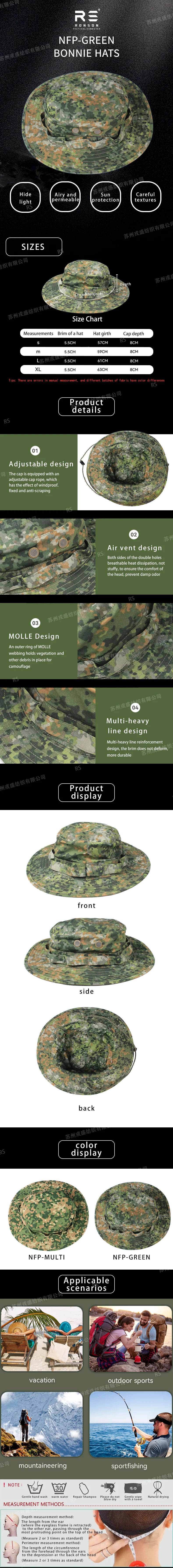 Bonnie hat camuflaje M19 NFP-Green con patrón fractal
