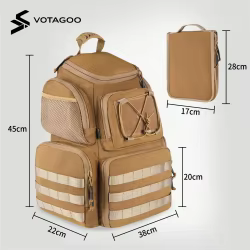 VOTAGOO Mochila táctica negra V2 para caza aire libre