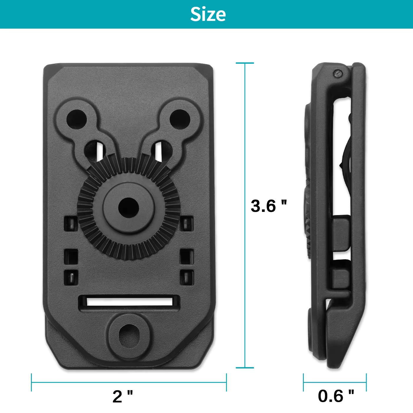 Funda táctica de cinturón de polímero 360° con clip - imagen 3