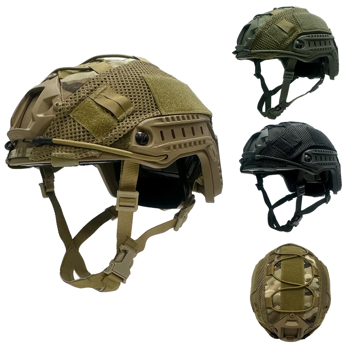Casco táctico FAST de fibra de vidrio con montaje frontal - imagen 4