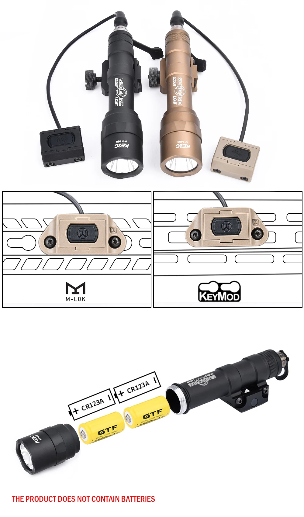 Comparación de tamaño con batería estándar