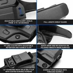 Funda IWB derecha polímero para Ruger LC9/LC9S/LC380/EC9S/EC9 – Oculta