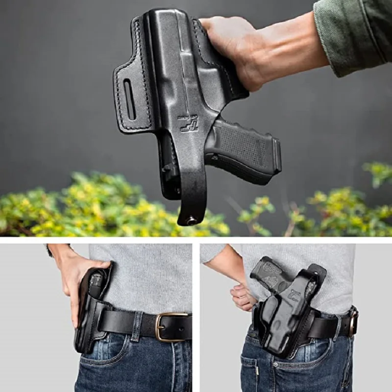 Colt 1911 funda táctica OWB cuero grano completo diestra pulgar - imagen 3