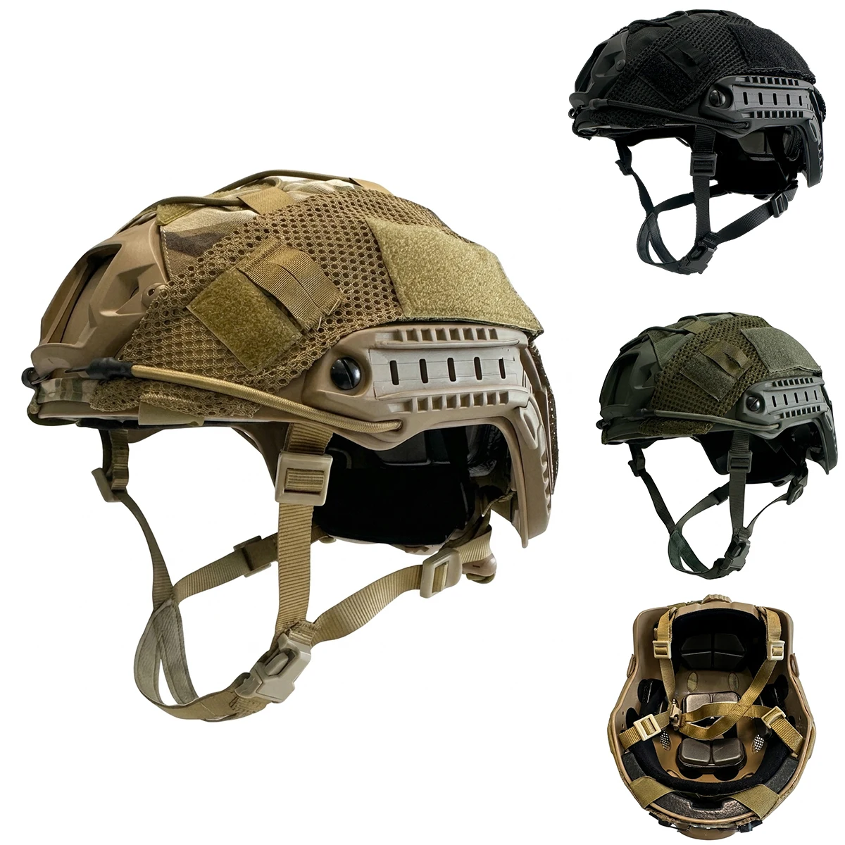 Casco táctico FAST de ABS con funda, Airsoft y paintball - imagen 3