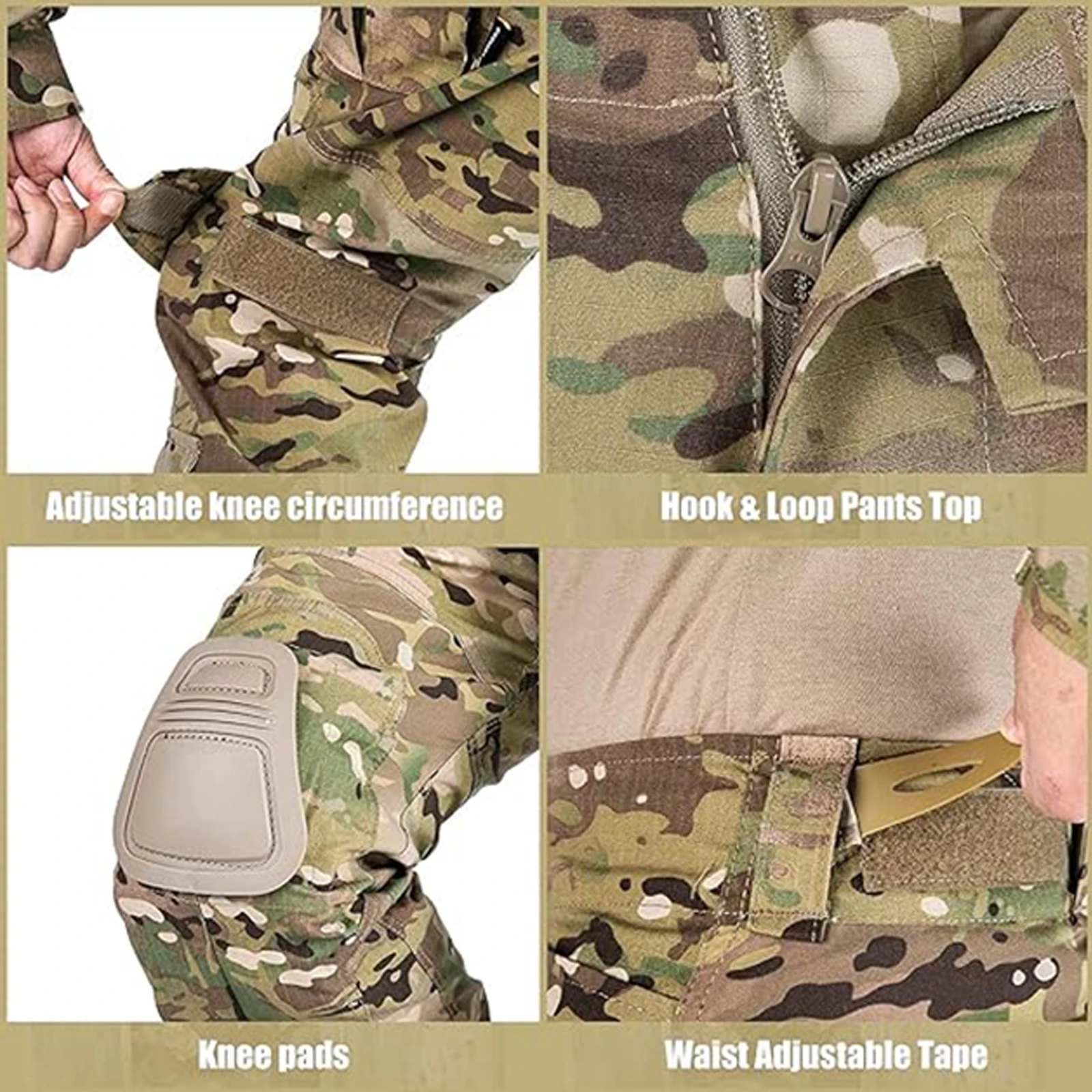 VOTAGOO G3 Pantalón táctico ripstop con protecciones de rodilla - imagen 3