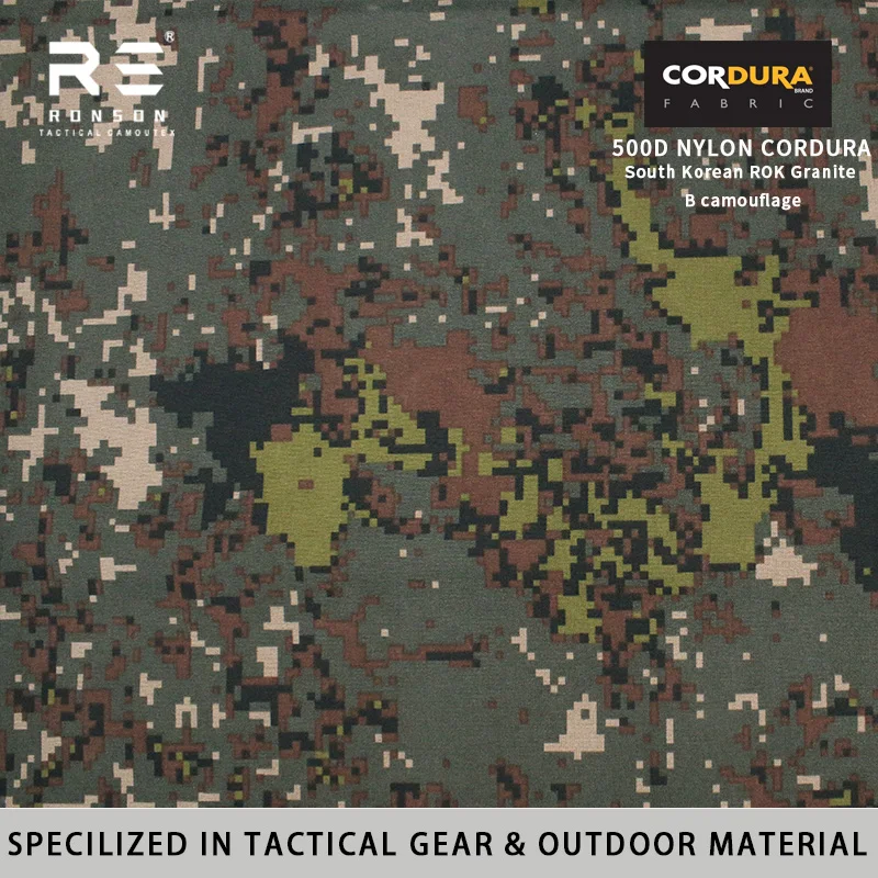 Tela táctica camuflaje Granito B Cordura nylon 500D PU impermeable