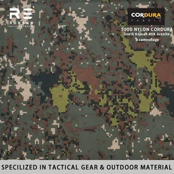 Tela táctica camuflaje Granito B Cordura nylon 500D PU impermeable