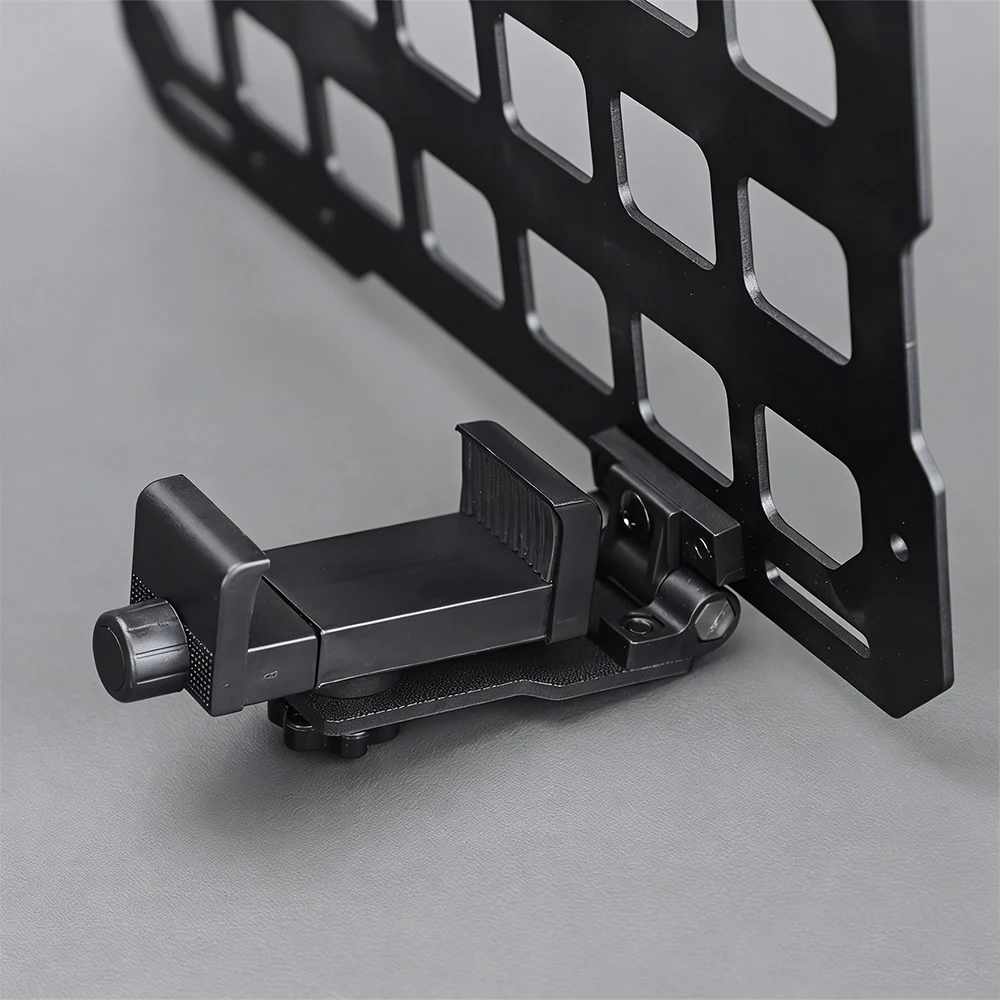Soporte táctico teléfono Molle con visera solar ajustable aluminio