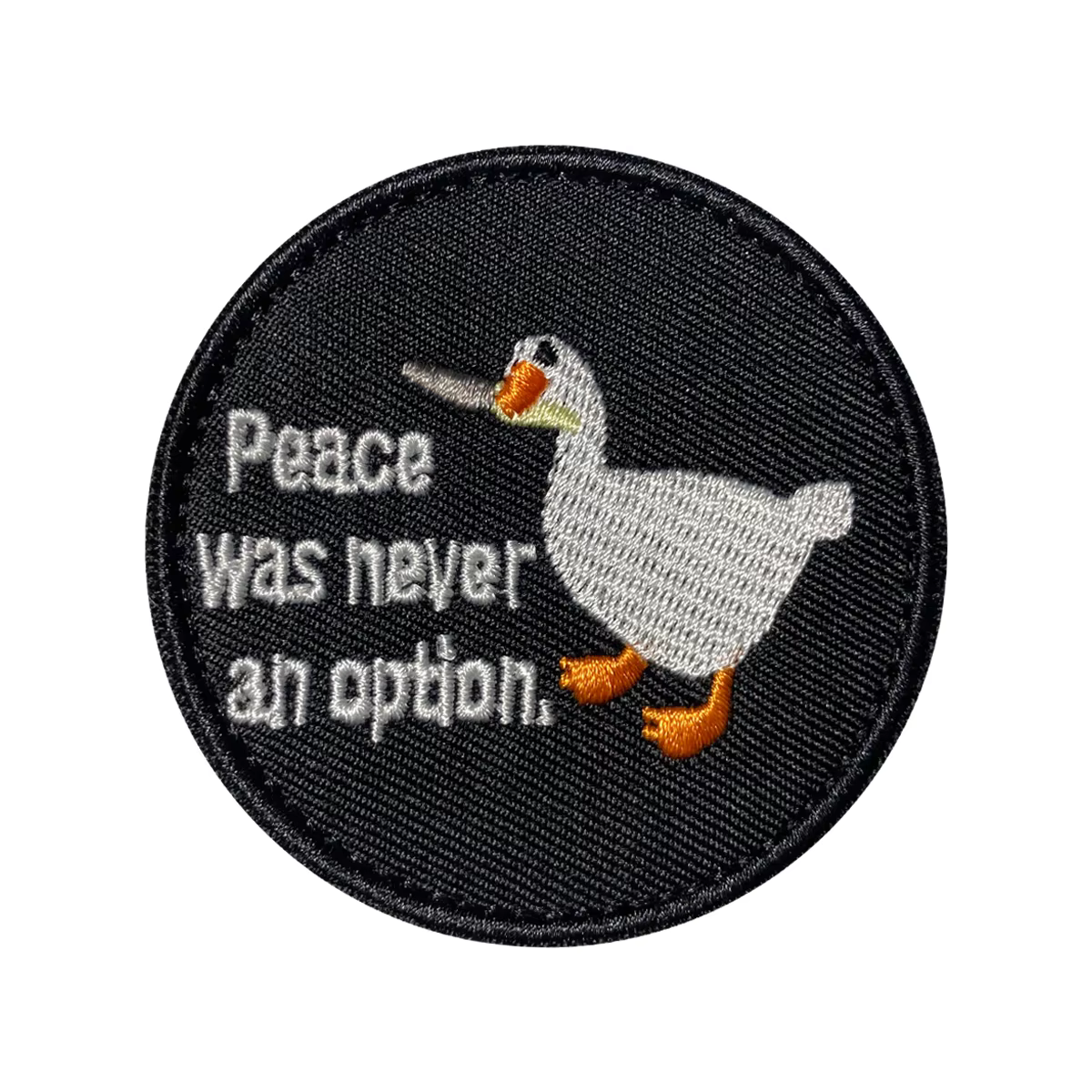 Parche bordado con diseño táctico militar Duck Bite Knife