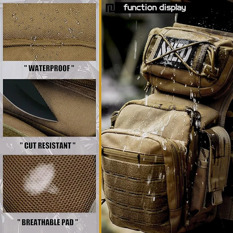 VOTAGOO Bolsa táctica de pierna para muslo unisex, senderismo - imagen 5