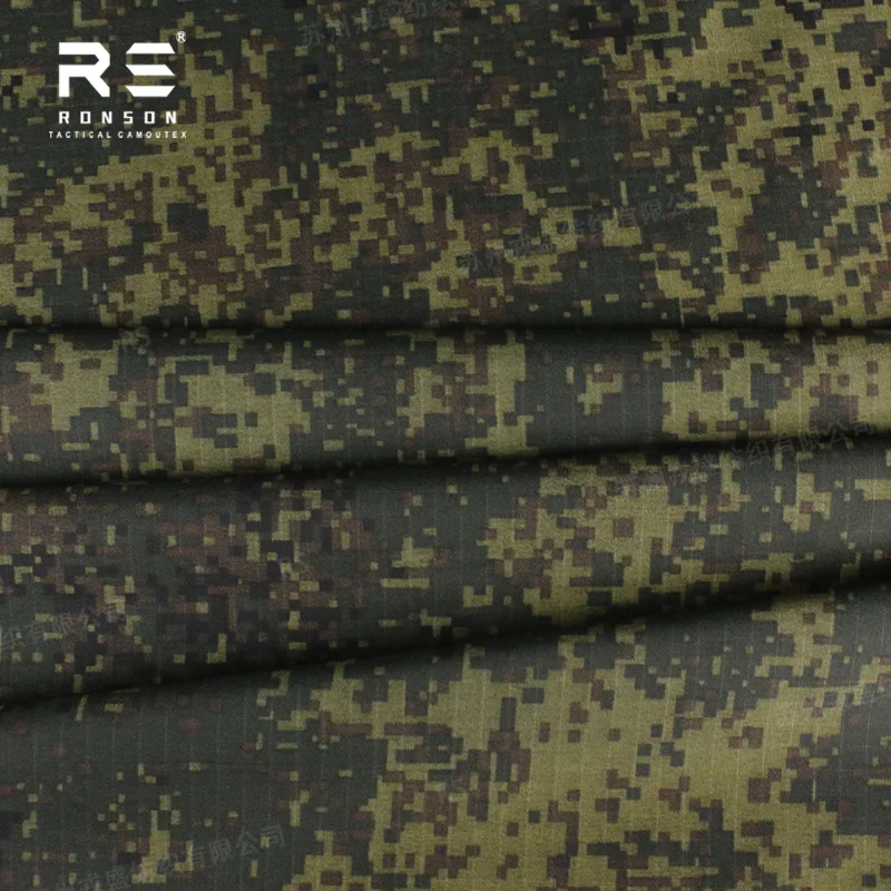 EMR tela camuflaje Woodland digital ripstop NIR impermeable PU - imagen 4