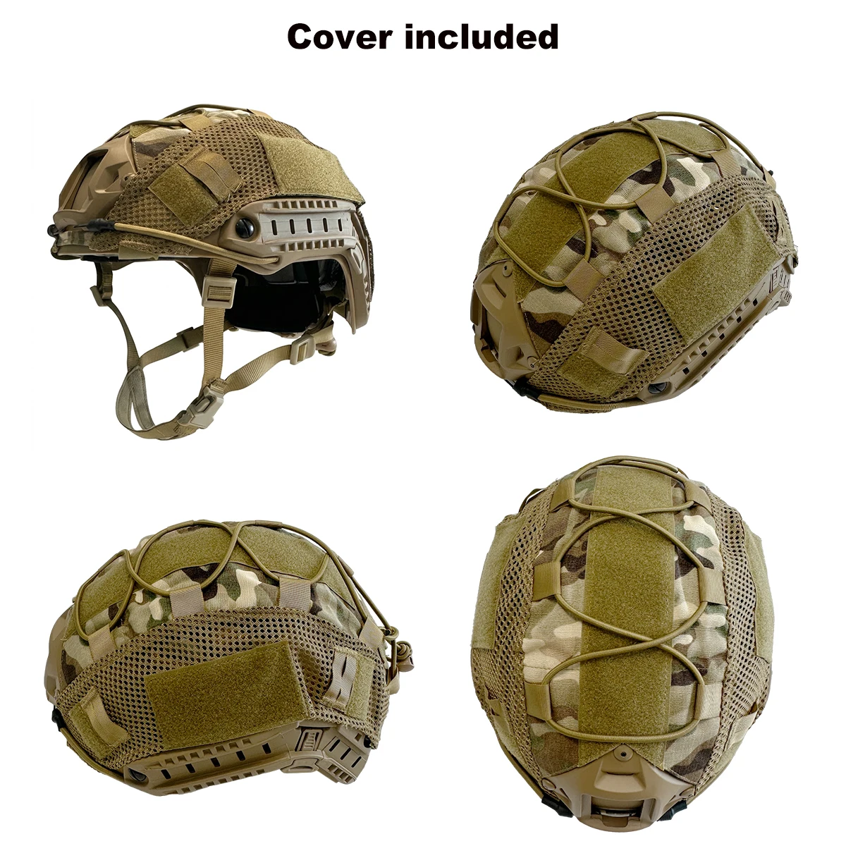 Casco táctico FAST de ABS con funda, Airsoft y paintball - imagen 2