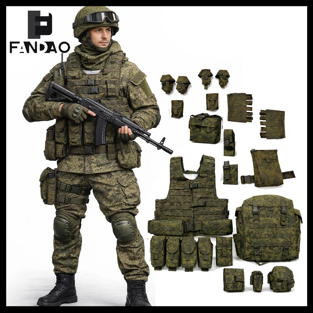EMR conjunto de chaleco táctico y sistema MOLLE camuflaje ruso - imagen 2