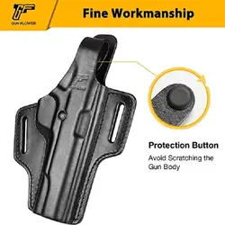 Colt 1911 funda táctica OWB cuero grano completo diestra pulgar