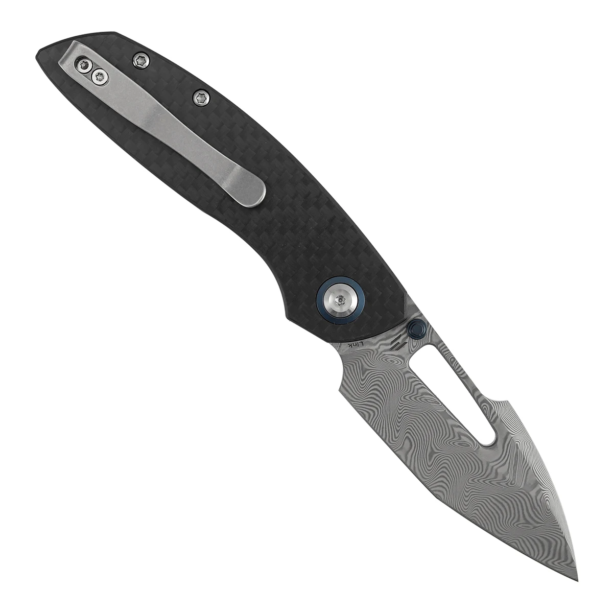 Navaja plegable Tenable cuchillo bolsillo acero damasco 14C28N G10 - imagen 4