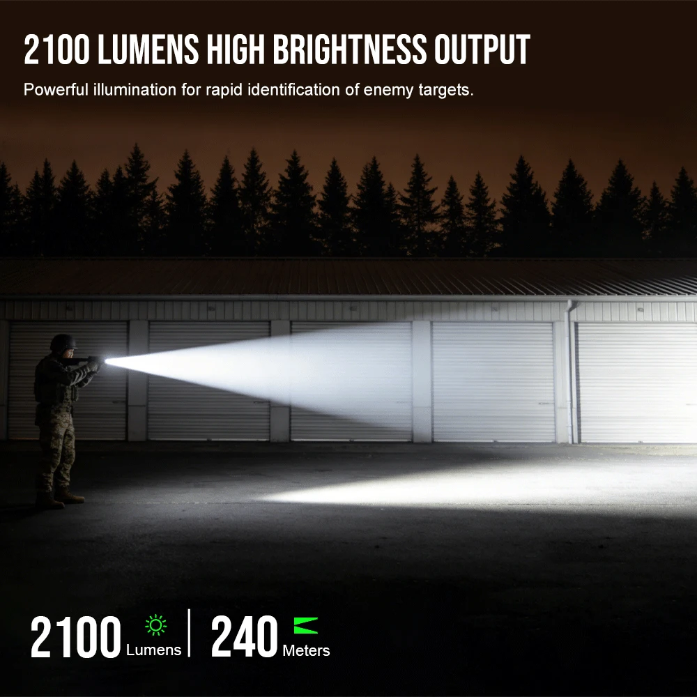 TrustFire R9 Linterna táctica LED para caza y autodefensa robusta - imagen 2