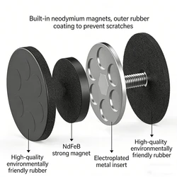 Soporte táctico magnético para visera solar con clip ajustable