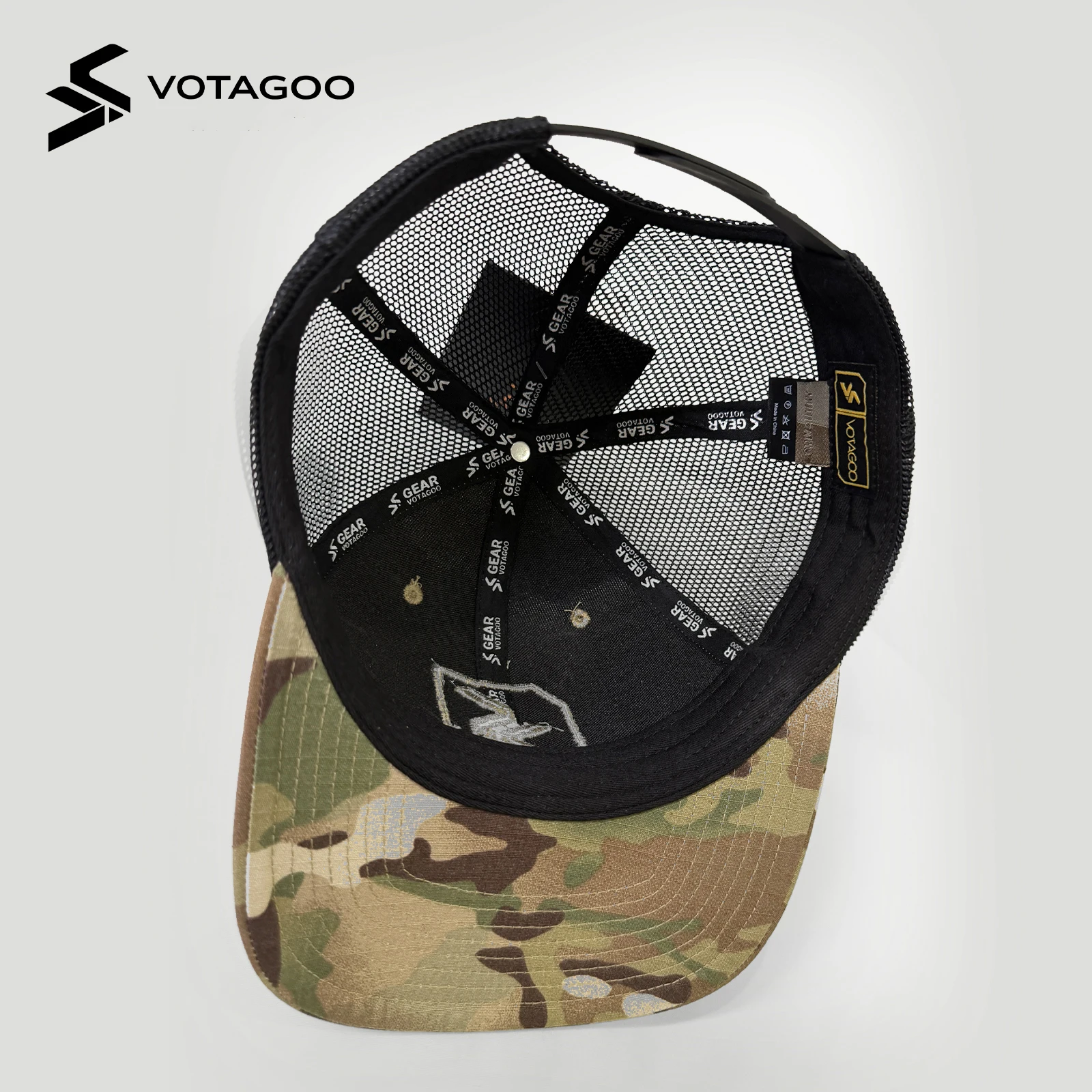 VOTAGOO Gorra táctica Multicam camuflaje todoterreno arañazos - imagen 3
