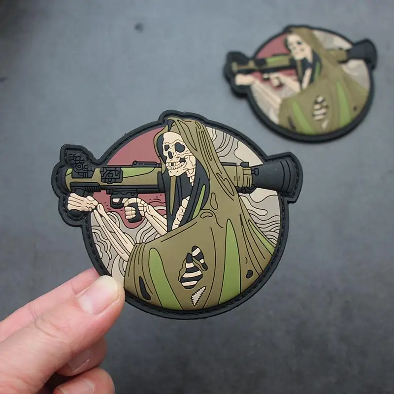 Parche táctico PVC Grim Reaper vista frontal