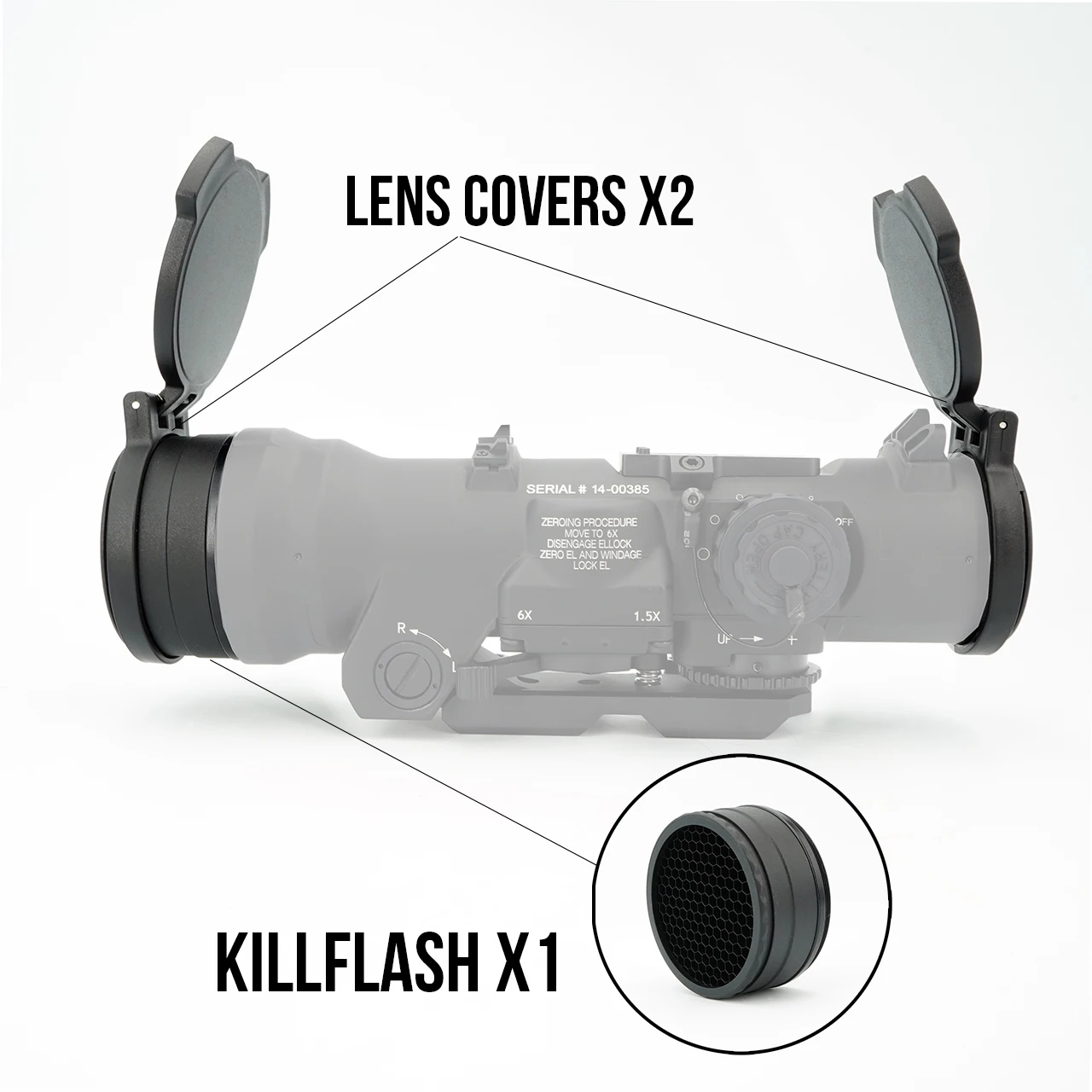 Killflash táctico con tapa abatible para mira DR - imagen 5