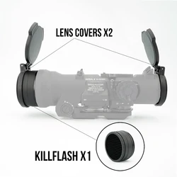 Killflash táctico con tapa abatible para mira DR
