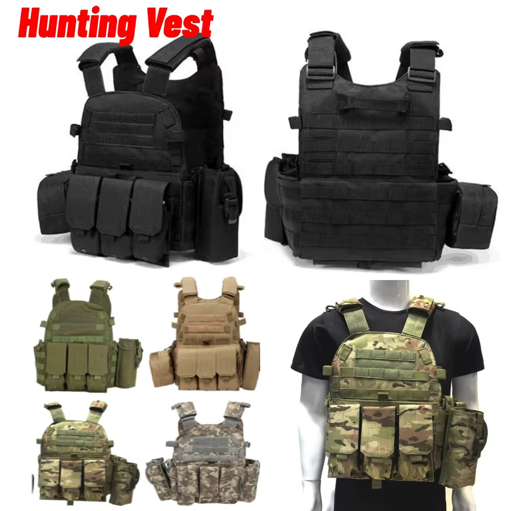 Chaleco táctico militar 6094 Molle con placa y accesorios Airsoft - imagen 2