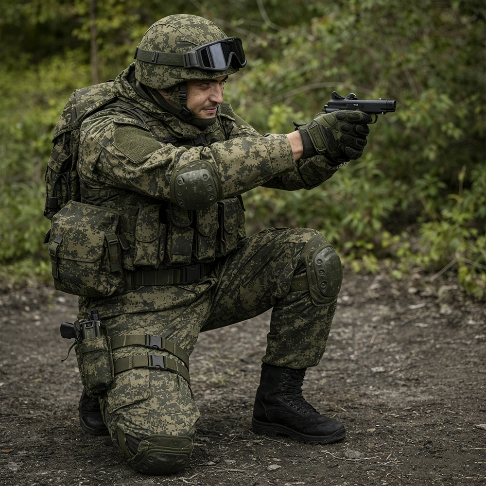 EMR conjunto de chaleco táctico y sistema MOLLE camuflaje ruso - imagen 4
