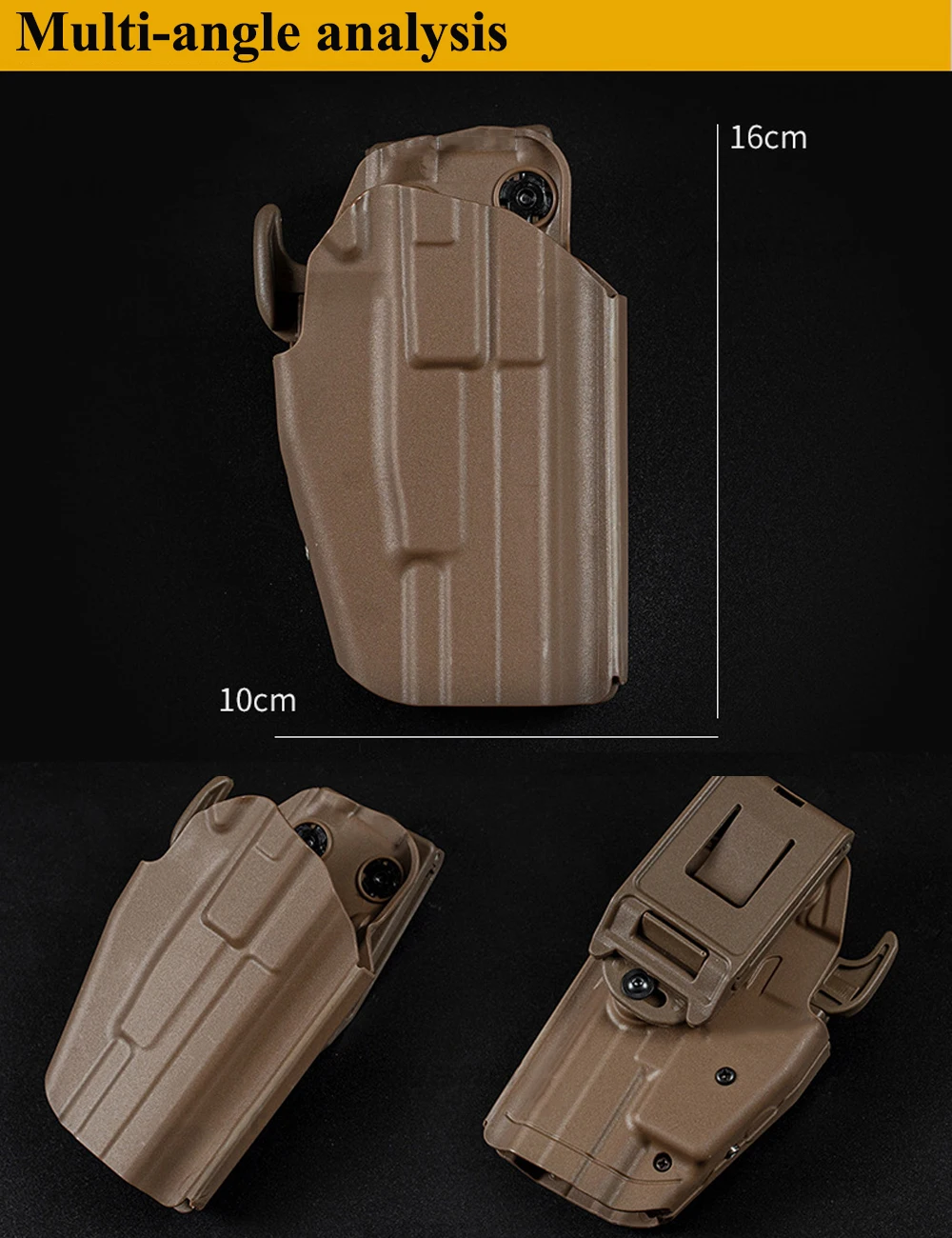 Funda montada en cinturón táctico