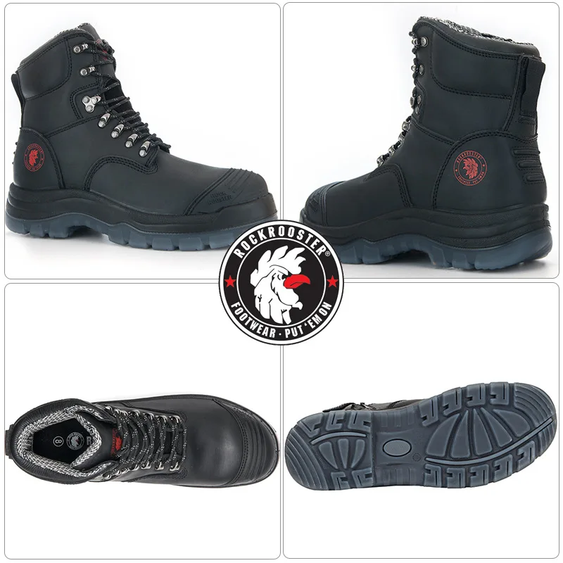 ROCKROOSTER Botas impermeables para senderismo, punta de acero - imagen 2