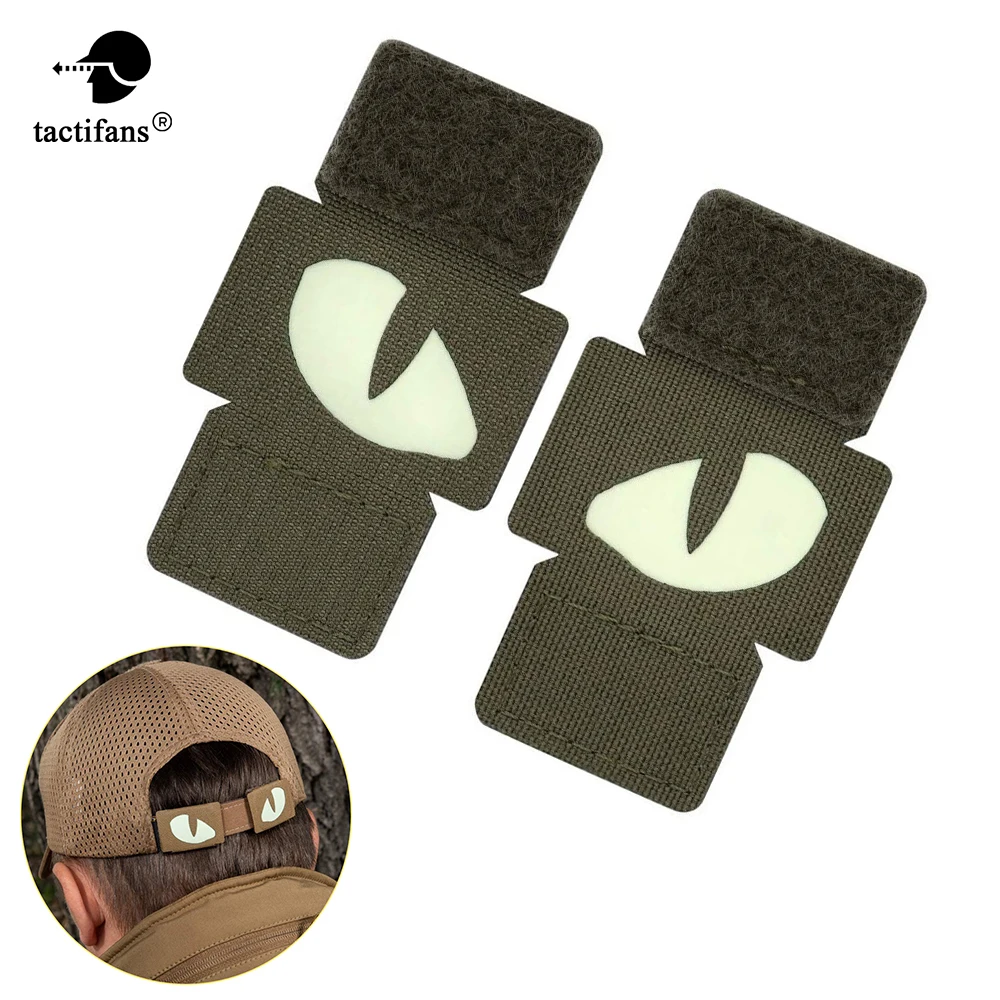 Parche táctico ojo de gato GITD MOLLE para casco paintball y ropa