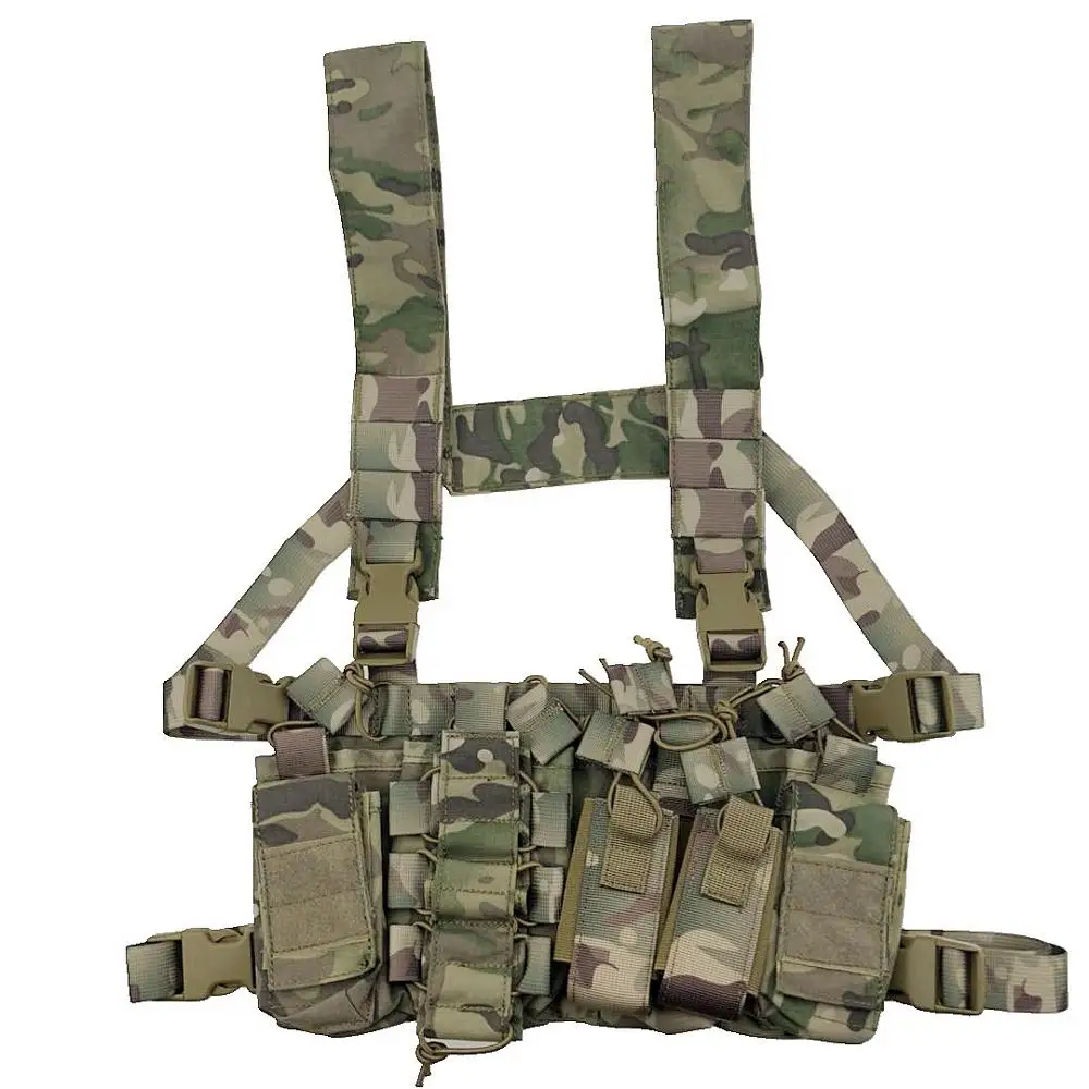 Bolsa pecho MOLLE para radio – Funda arnés frontal ajustable - imagen 2