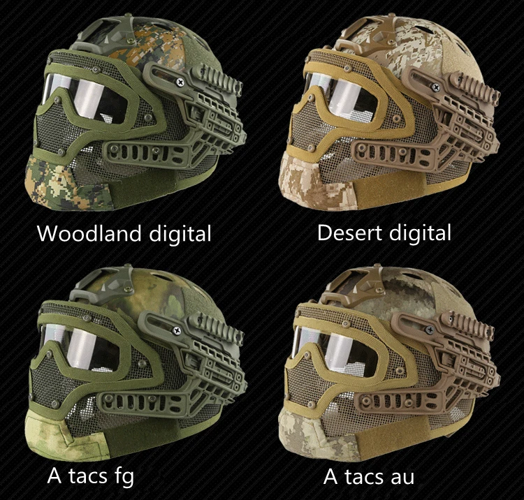 Vista lateral del casco táctico demeysis con sistema de ajuste visible