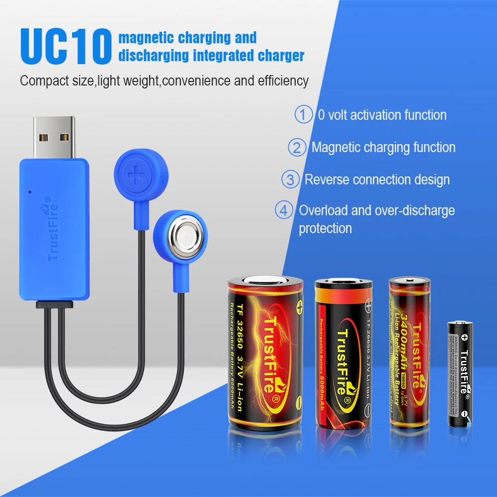 TrustFire UC10 Cargador magnético Li-ion con banco de energía - imagen 2