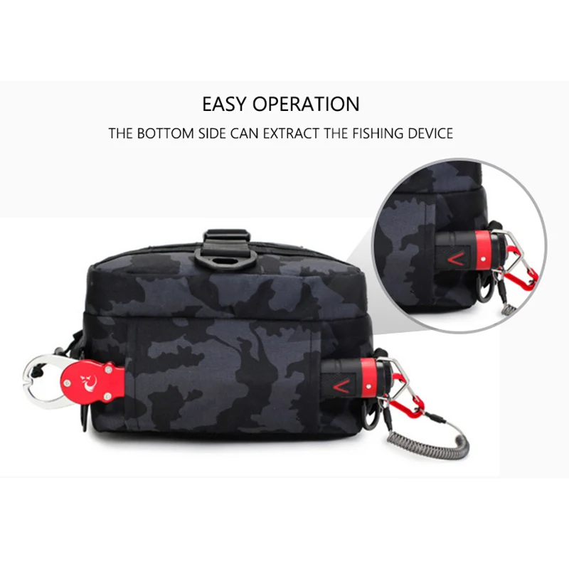 Mochila táctica de nailon bandolera para pesca y exteriores - imagen 2